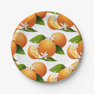 Plato De Papel Cóctel de los agrios de los naranjas