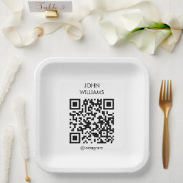 Plato De Papel Código QR de apertura de exposición comercial de p