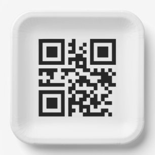 Plato De Papel Código QR de navidad