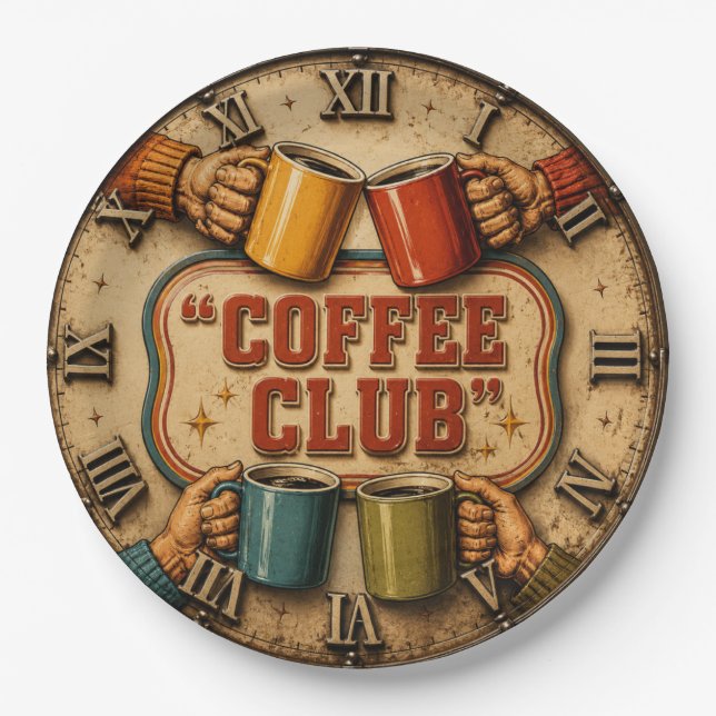 Plato De Papel Coffee Club (Anverso)