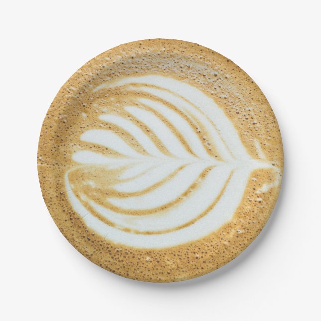 Plato De Papel Coffee Froth Leaf (Anverso)