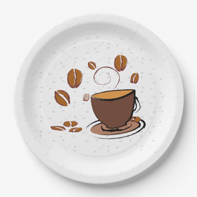 Plato De Papel Coffee Love (Anverso)