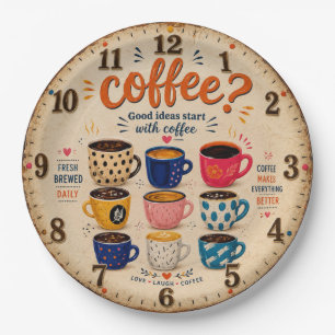 Plato De Papel Coffee Lovers 