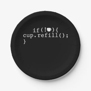 Plato De Papel Coffee Refill Smart Coding Software Engineer