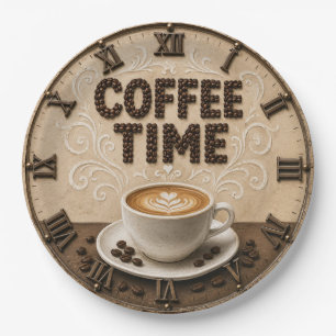 Plato De Papel Coffee Time