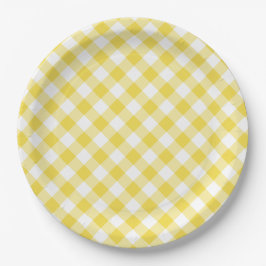 Plato De Papel Coincidir con su Boda Palette Country Gingham