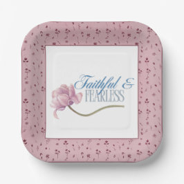 Plato De Papel Cojín decorativo de diseño de tipografía sin miedo