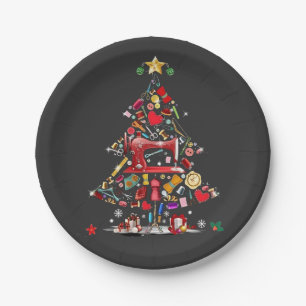 Plato De Papel Colchón de árbol de Navidad de Quilter Merry Chris