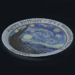 Plato De Papel colección de artículos de Van Gogh The Starry Nigh<br><div class="desc">Todos nuestros productos están hechos con imágenes a gran escala que han sido cuidadosamente editadas para ofrecer la mejor resolución,  color y detalle posible.</div>