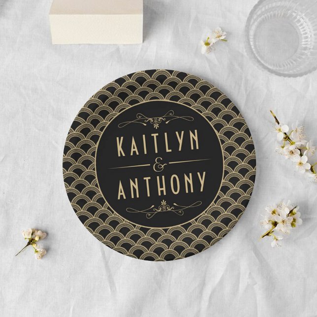 Plato De Papel Colección de Bodas Art Decó de los años 20 (Subido por el creador)