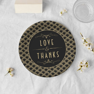 Plato De Papel Colección de Bodas Art Decó de los años 20