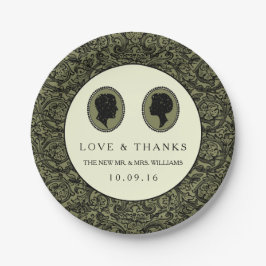 Plato De Papel Colección de Bodas de Silhouette Art Deco