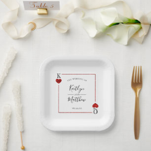 Plato De Papel Colección de Bodas de tarjetas de reproducción de