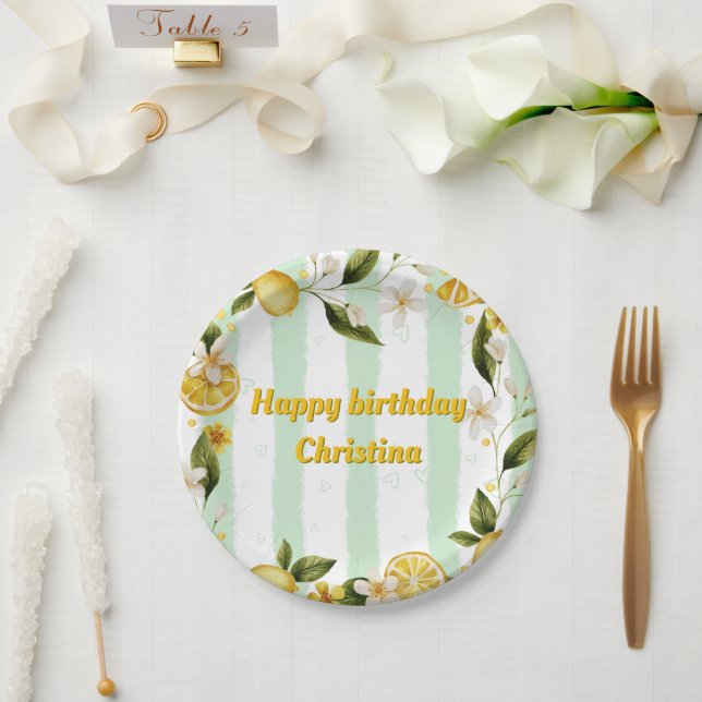 Plato De Papel Colección de fiesta de cumpleaños de verano de Pla (Boda)