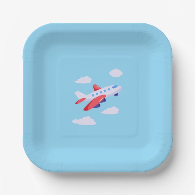 Plato De Papel ¡Colección de Fiestas de aviones! (Anverso)