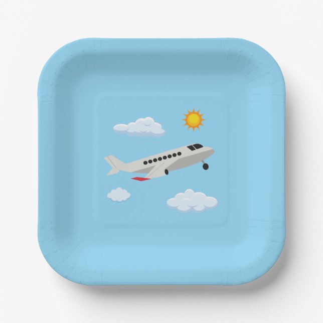 Plato De Papel ¡Colección de Fiestas de aviones! (Anverso)