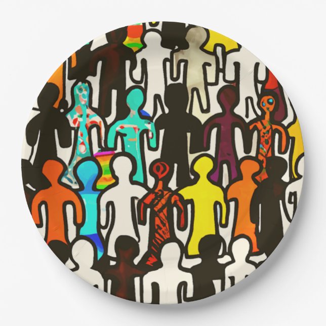 Plato De Papel Colección de igualdad racial (Anverso)