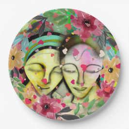 Plato De Papel Colección de mejores amigos