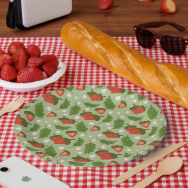 Plato De Papel Colección de patrones de cesta de frutas - fresas