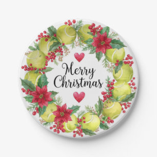 Plato De Papel Colección de Wreath sobre el tema de los Navidades