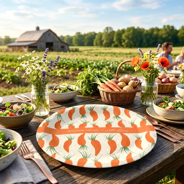 Plato De Papel Colección de Zanahorias Botánicas (Subido por el creador)