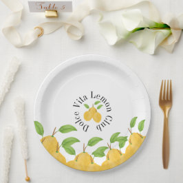 Plato De Papel Colección Lemon Bloom