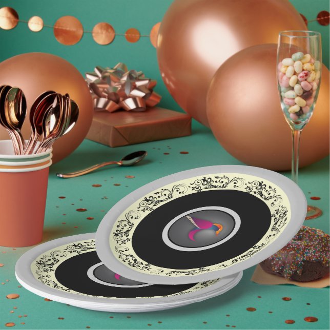 Plato De Papel colibrí púrpura (Multi)