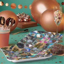 Plato De Papel Collage de fotos de Cerdo de Guinea,