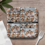 Plato De Papel Collage de fotos único 9 con fondo opcional<br><div class="desc">Utiliza hasta 9 fotos de Instagram cuadradas o selfie fotos de teléfono para crear un regalo único y personal. O puedes mantener al cachorro hipster y hacer un keepsake de moda. Si necesita ajustar las imágenes,  haga clic en la herramienta personalizar para realizar cambios.</div>