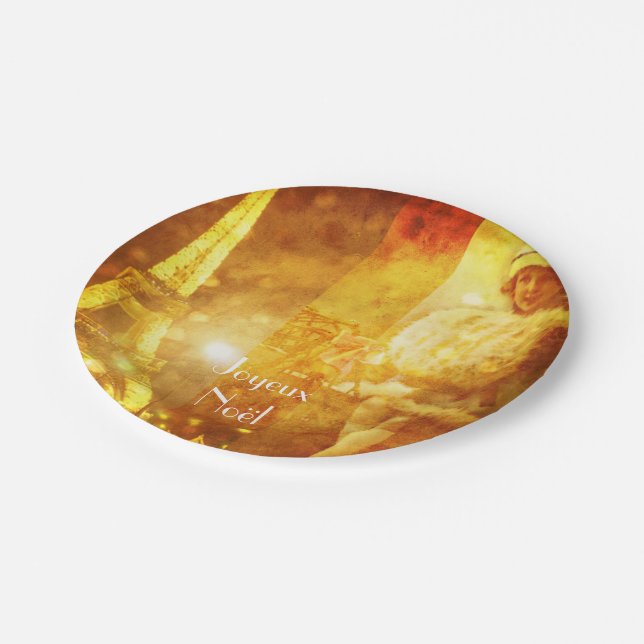 Plato De Papel Collage de Noel a Paris (Angular)