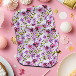 Plato De Papel Collage holográfico de arcoiris floral