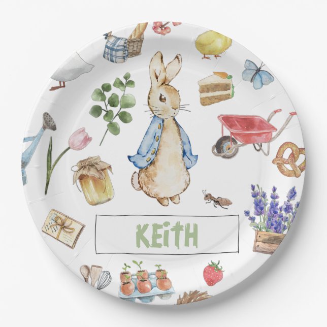 Plato De Papel Collage Peter the Rabbit (Anverso)