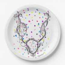 Collar de fantasía con puntos coloridos