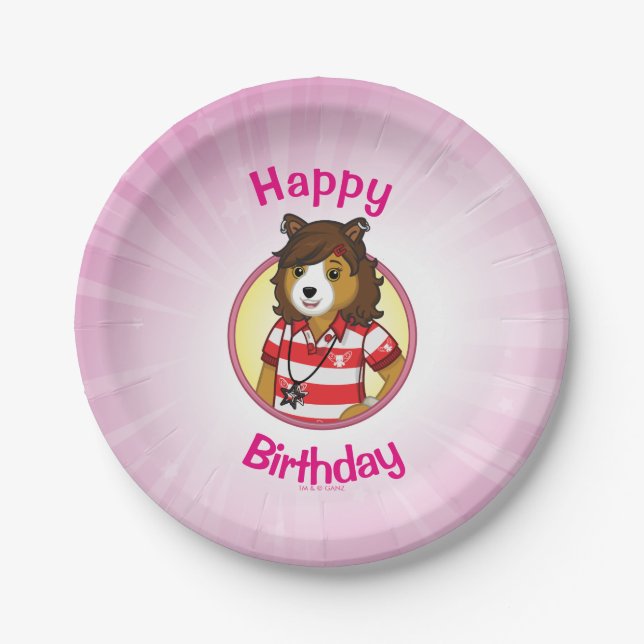 Plato De Papel Collie del PJ (Anverso)