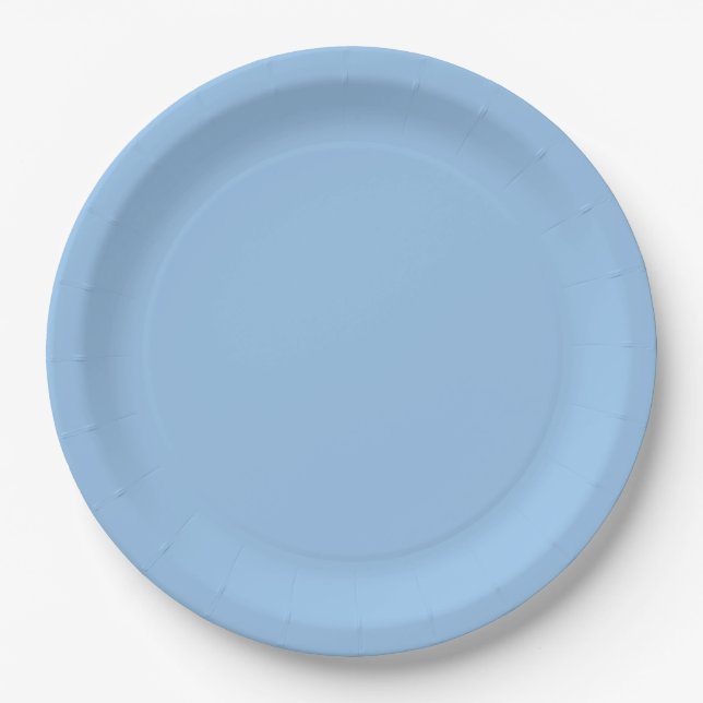 Plato De Papel Color azul B01 (Anverso)