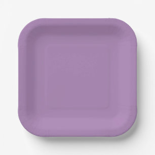 Plato De Papel Color claro macizo púrpura violeta africano