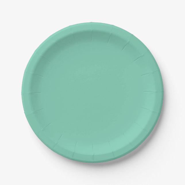 Plato De Papel Color de color verde claro (Anverso)