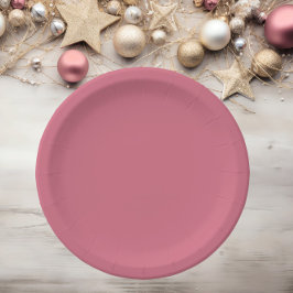 Plato De Papel Color de tendencia suave rosa