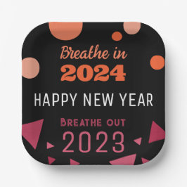 Plato De Papel Color del año respirar en Año Nuevo 2024 2023