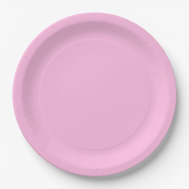 Plato De Papel Color rosa (Anverso)