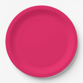 Plato De Papel Color Rosa