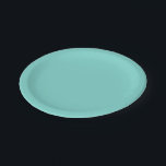 Plato De Papel Color sólido: Aqua turquesa<br><div class="desc">Fondo de agua turquesa sólido Si lo desea, también puede agregar sus propias imágenes y/o texto a este fondo sólido para crear su propio diseño único y único. Este color se coordina con muchos de nuestros otros patrones que incluyen el mismo color, incluyendo los chevrons, las hojas de quatrezo marroquíes,...</div>