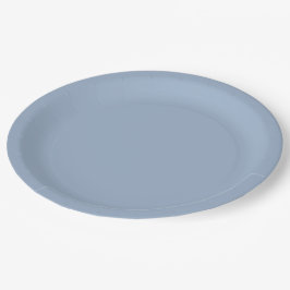 Plato De Papel Color sólido azul de pizarra