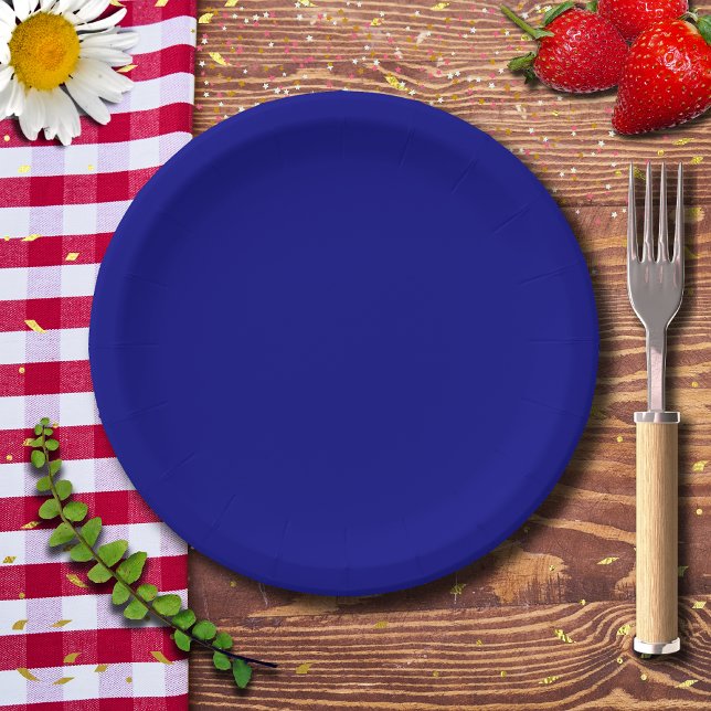 Plato De Papel Color sólido azul marino | Clásica | Elegante (Subido por el creador)