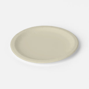 Plato De Papel Color sólido: beige