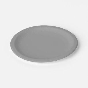 Plato De Papel Color sólido: gris oscuro