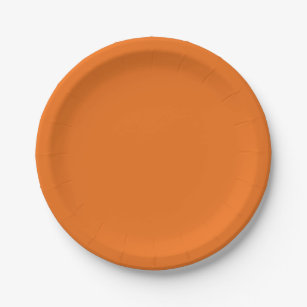 Plato De Papel Color sólido Naranja eléctrico