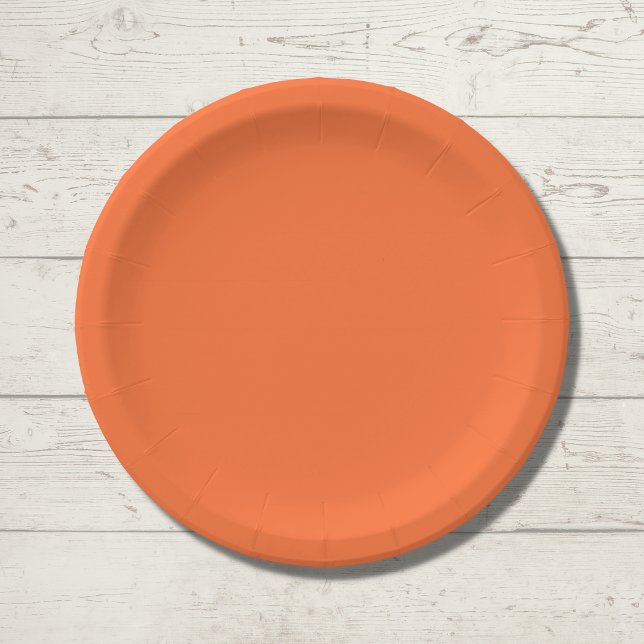 Plato De Papel Color sólido Naranja quemado (Subido por el creador)