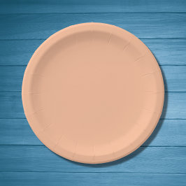 Plato De Papel Color sólido Peach Fuzz