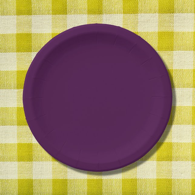 Plato De Papel Color sólido púrpura de berenjena (Subido por el creador)
